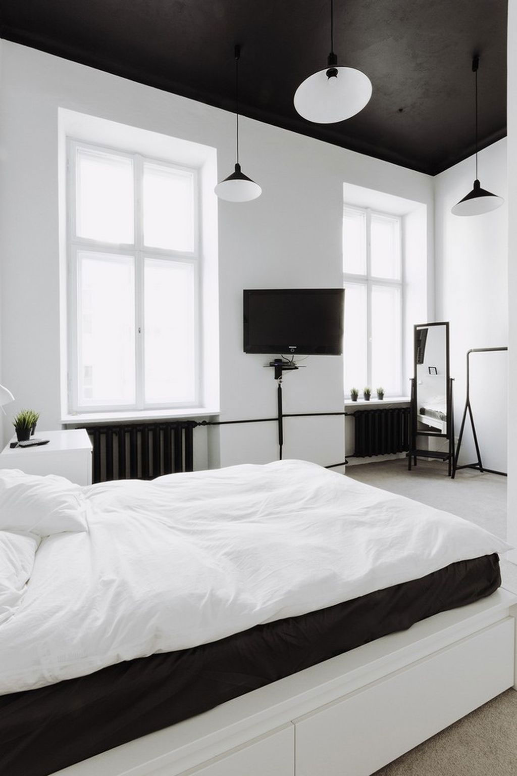 moderne slaapkamer ideeën zwart wit