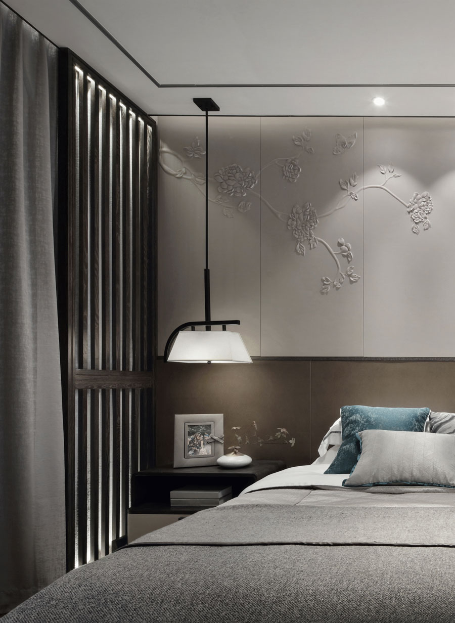 Moderne slaapkamer met een Oosters tintje door Keven Hu Moderne slaapkamer met een Oosters tintje door Keven Hu