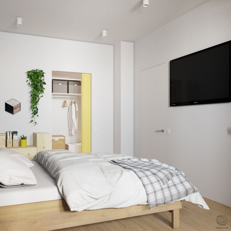 Moderne slaapkamer met een stoer tintje door de architecten van ZROBYM 