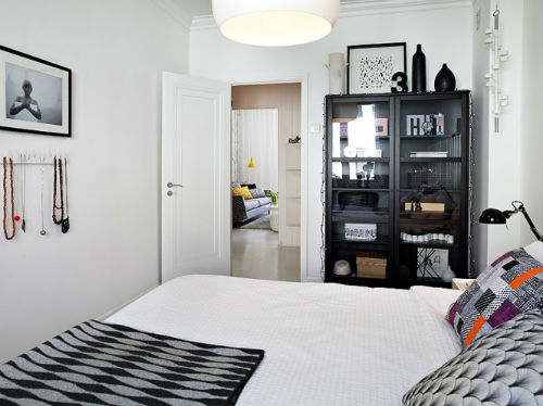 Moderne slaapkamer met simpele inrichting Moderne slaapkamer met simpele inrichting