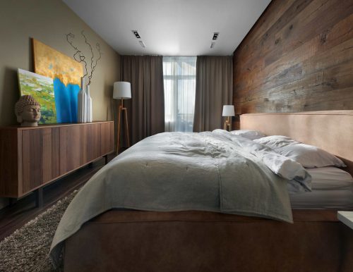 Moderne warme slaapkamer door architect Mikhail