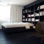 Moderne zwart witte slaapkamer