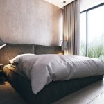 Monochrome slaapkamer met een luxe warme uitstraling