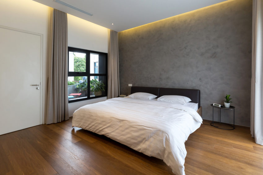 Mooi slaapkamer ontwerp met inloopkast en badkamer en suite
