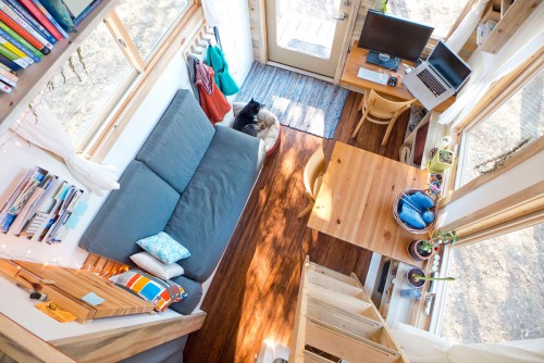 Mooie slaapkamer van een luxe caravan Mooie slaapkamer van een luxe caravan