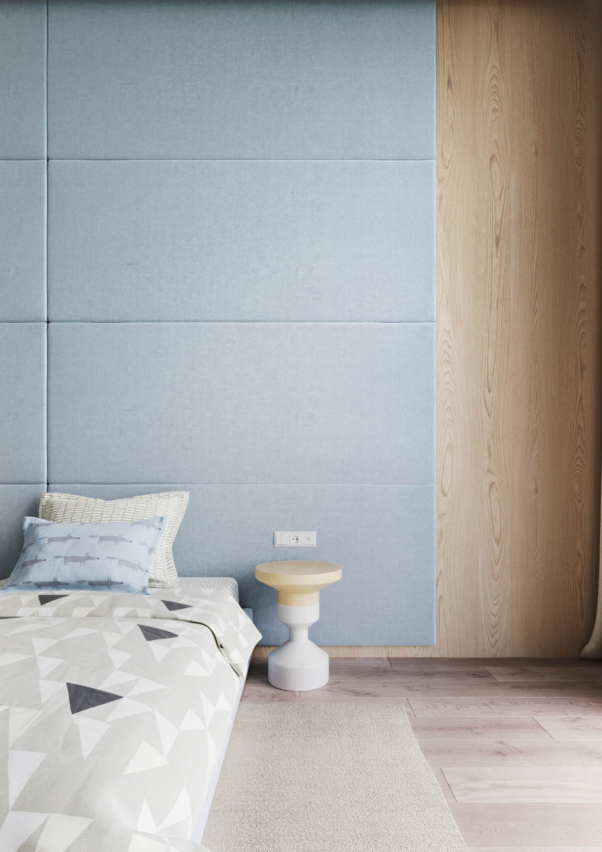 Nette kinderkamer in pastelblauw Nette kinderkamer in pastelblauw
