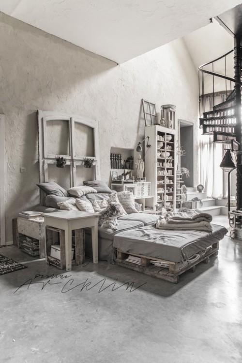 Industrieel chique slaapkamer door Paulina Archklin Industrieel chique slaapkamer door Paulina Archklin