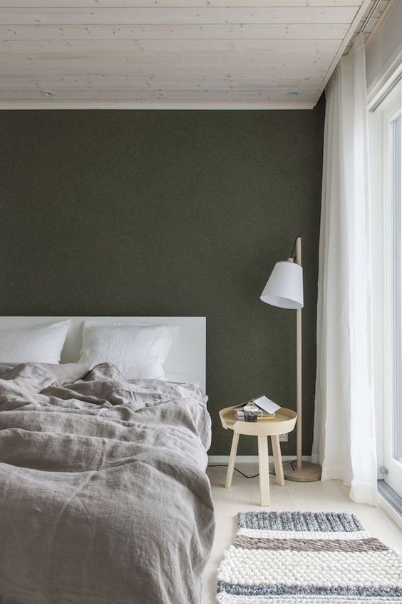 Kaal Plantage appel 13x Groene muur in de slaapkamer – Slaapkamer ideeën