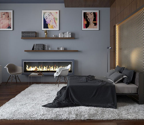 Open haard slaapkamer Open haard slaapkamer