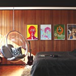 Retro slaapkamer uit jaren ’70