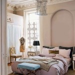 Romantische slaapkamer van elegant appartement uit New York