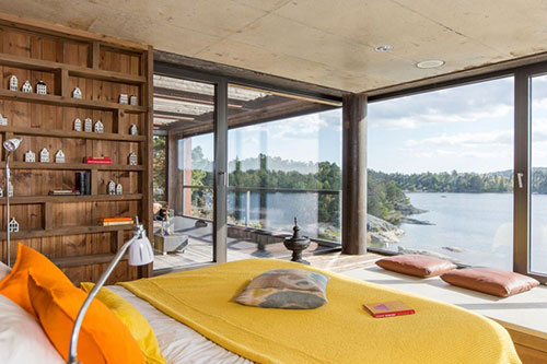 Rustieke slaapkamer met uitzicht Rustieke slaapkamer met uitzicht