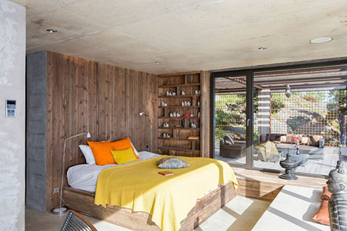 Rustieke slaapkamer met uitzicht Rustieke slaapkamer met uitzicht