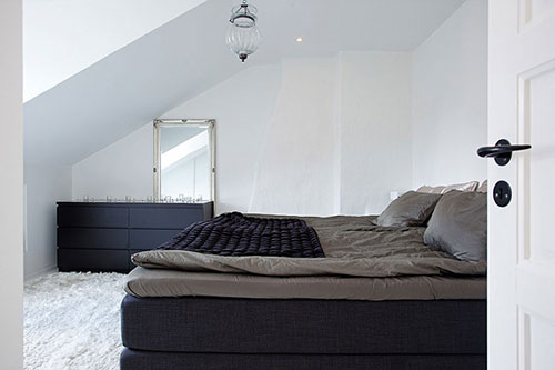 Scandinavisch witte slaapkamer