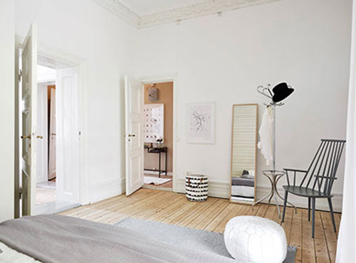Scandinavische slaapkamer met authentieke details