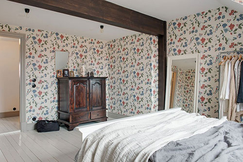 Scandinavische slaapkamer met dakkapel Scandinavische slaapkamer met dakkapel