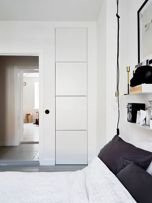 Scandinavische woonkamer met eenvoudige inrichting Scandinavische woonkamer met eenvoudige inrichting