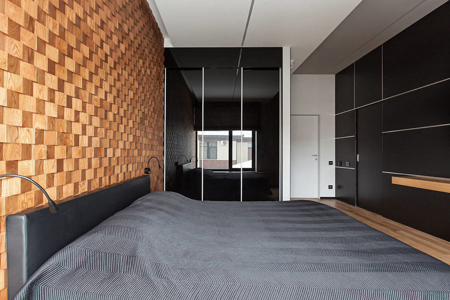 Sfeervolle slaapkamer met veel gebruik van hout Sfeervolle slaapkamer met veel gebruik van hout