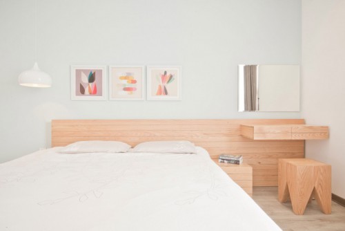 Slaapkamer badkamer ontwerp met L-indeling Slaapkamer badkamer ontwerp met L-indeling