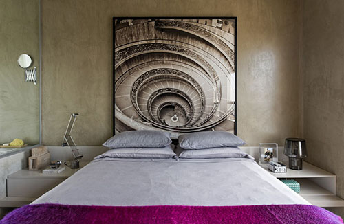 Slaapkamer van Braziliaanse loft Slaapkamer van Braziliaanse loft
