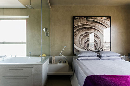 Slaapkamer van Braziliaanse loft Slaapkamer van Braziliaanse loft