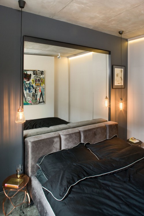 Slaapkamer met combinatie van industrieel en klassiek Slaapkamer met combinatie van industrieel en klassiek