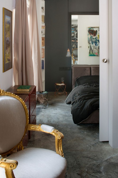 Slaapkamer met combinatie van industrieel en klassiek Slaapkamer met combinatie van industrieel en klassiek