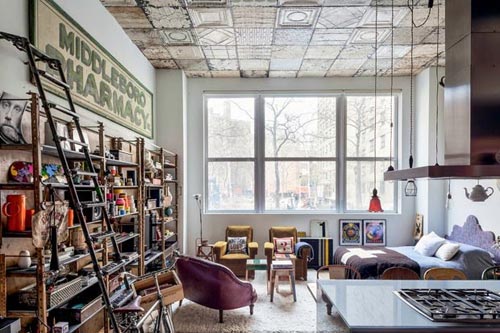 Slaapkamer met dierenkoppen Slaapkamer met dierenkoppen