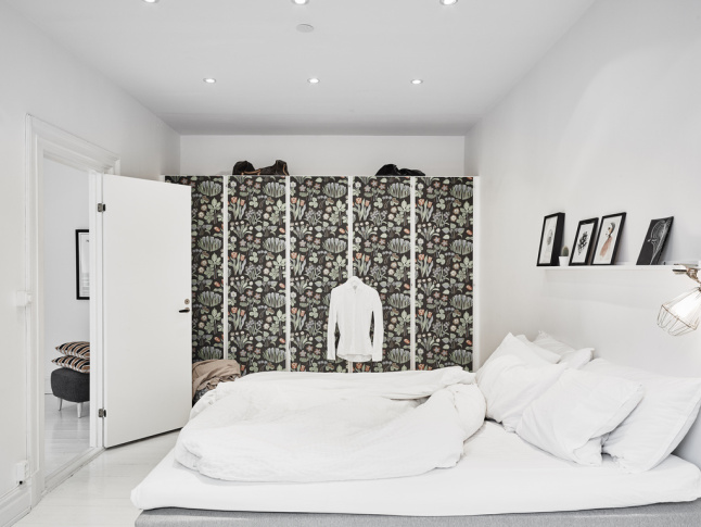 slaapkamer kledingkast op maat behang