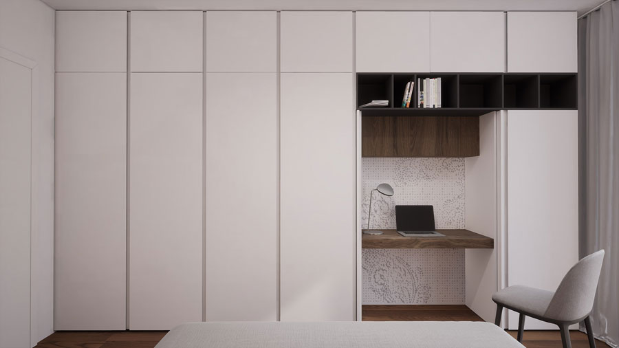 slaapkamer kledingkast op maat met werkplek slaapkamer kledingkast op maat met werkplek