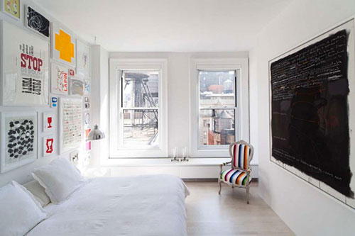 Mogelijk portemonnee perspectief Slaapkamer met kunst inspiratie – Slaapkamer ideeën