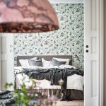 Slaapkamer met mintgroene muren