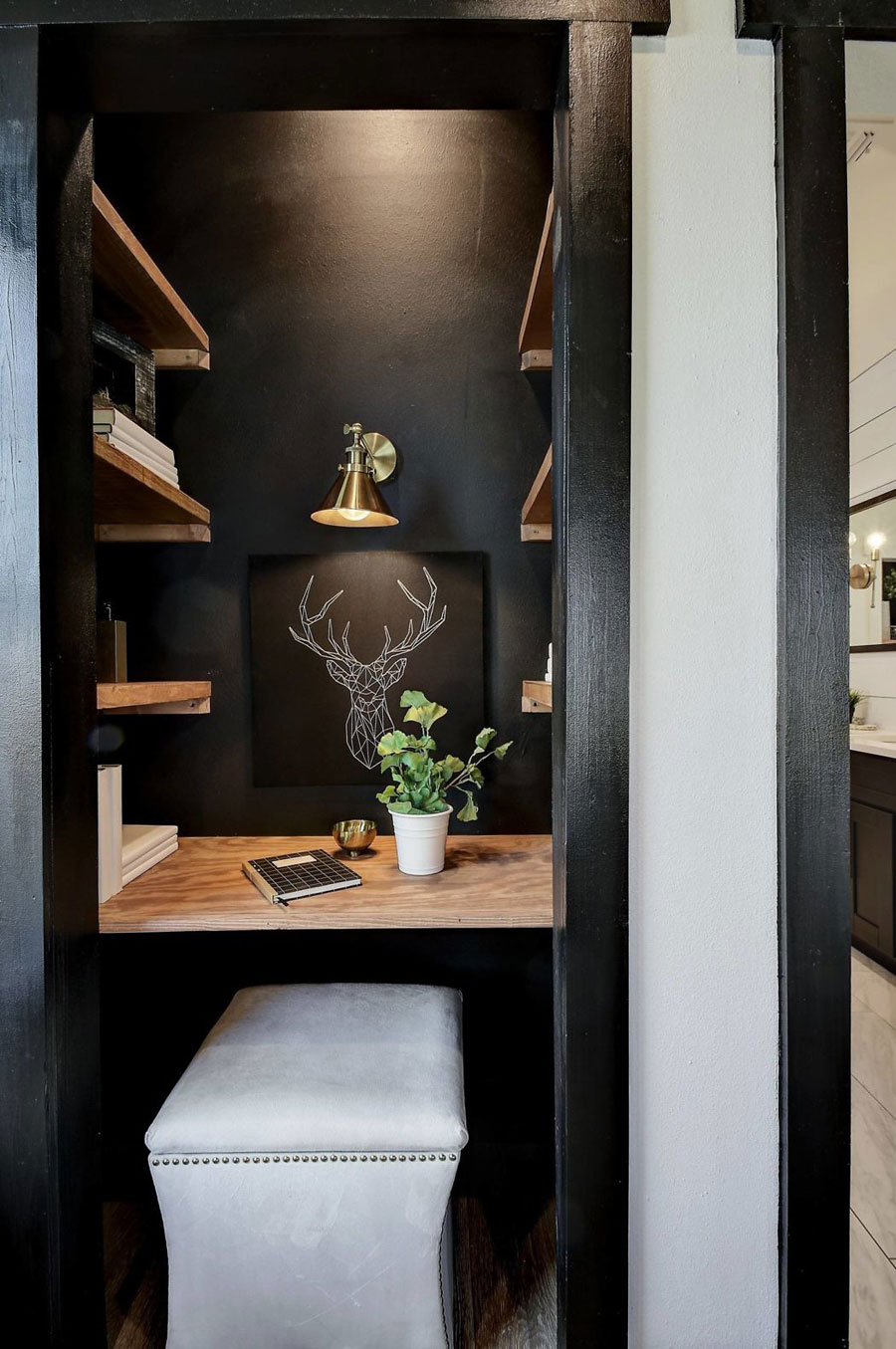 Slaapkamer met sloophout Slaapkamer met sloophout