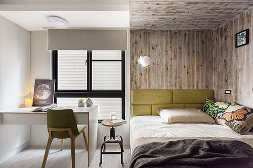 Slaapkamer met moderne rustieke uitstraling Slaapkamer met moderne rustieke uitstraling