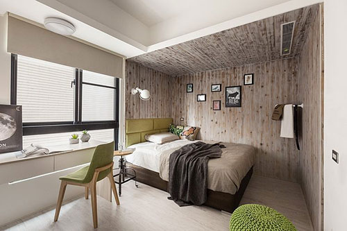 Slaapkamer met moderne rustieke uitstraling Slaapkamer met moderne rustieke uitstraling