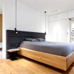 Slaapkamer ontwerp met inloopkast en open badkamer