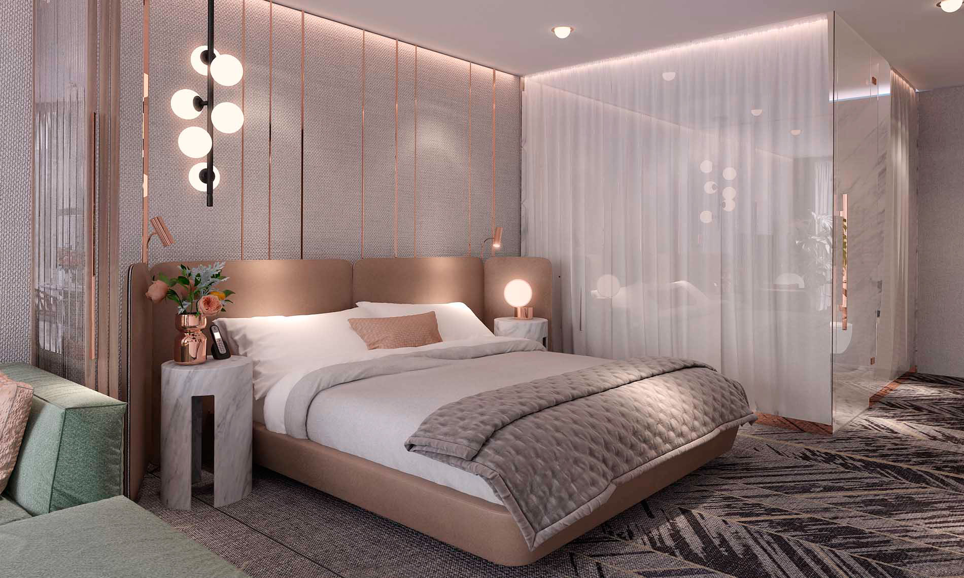 slaapkamer-ontwerp-met-koper-en-marmer-2 slaapkamer-ontwerp-met-koper-en-marmer-2