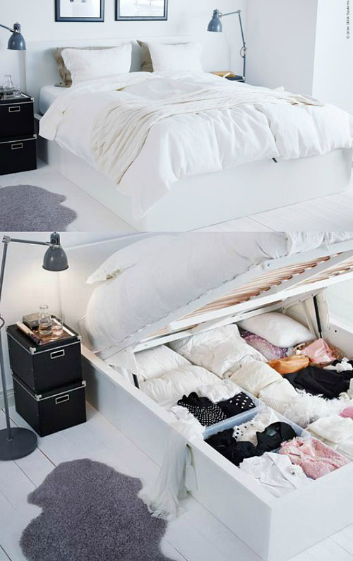 Slaapkamer opbergideeën Slaapkamer opbergideeën