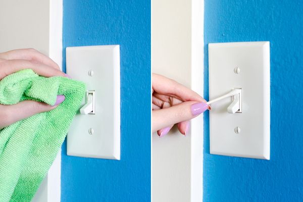 Lichtschakelaars schoonmaken Lichtschakelaars schoonmaken