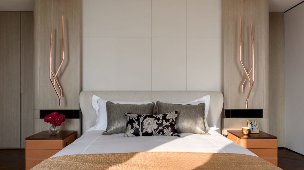 Slaapkamer van een luxe penthouse appartement uit China