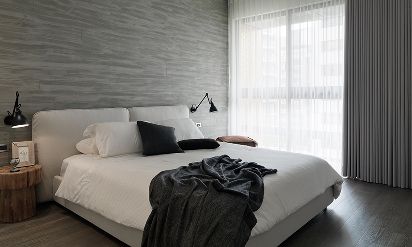 Slaapkamer waar luxe en industrieel gecombineerd zijn Slaapkamer waar luxe en industrieel gecombineerd zijn