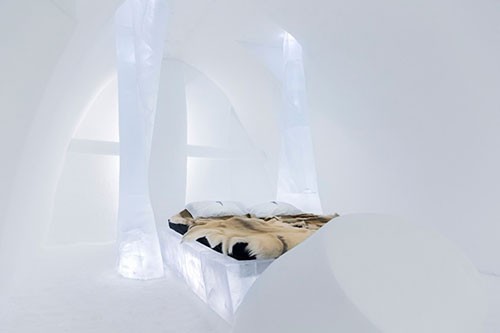 Slaapkamers van het Icehotel Slaapkamers van het Icehotel