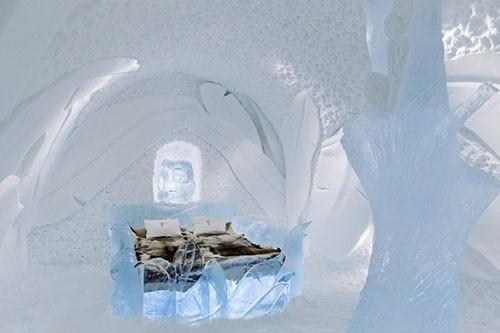 Slaapkamers van het Icehotel Slaapkamers van het Icehotel