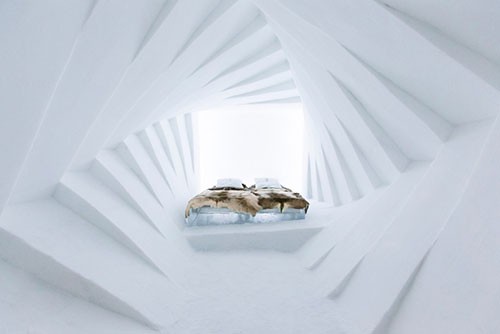 Slaapkamers van het Icehotel Slaapkamers van het Icehotel