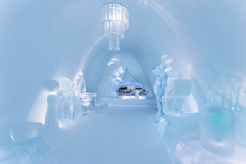 Slaapkamers van het Icehotel Slaapkamers van het Icehotel