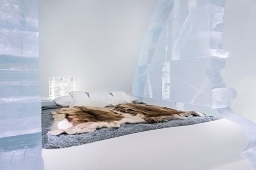 Slaapkamers van het Icehotel