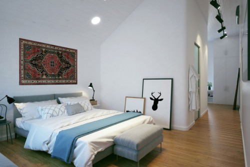 Stijlvol slaapkamer ontwerp door Geometrium Stijlvol slaapkamer ontwerp door Geometrium