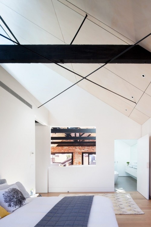 Stoere slaapkamer met serre Stoere slaapkamer met serre