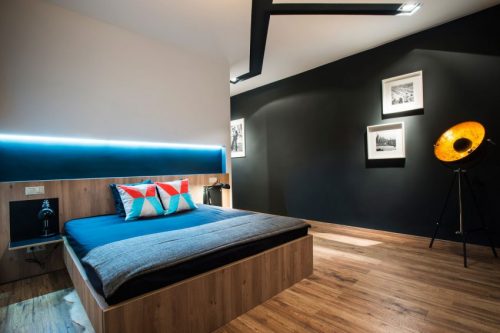 Stoere slaapkamer van Studio Loft uit Boedapast Stoere slaapkamer van Studio Loft uit Boedapast