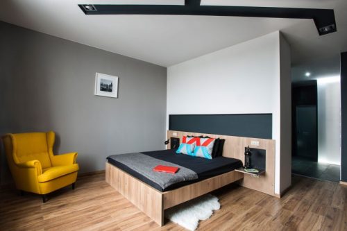 Stoere slaapkamer van Studio Loft uit Boedapast Stoere slaapkamer van Studio Loft uit Boedapast